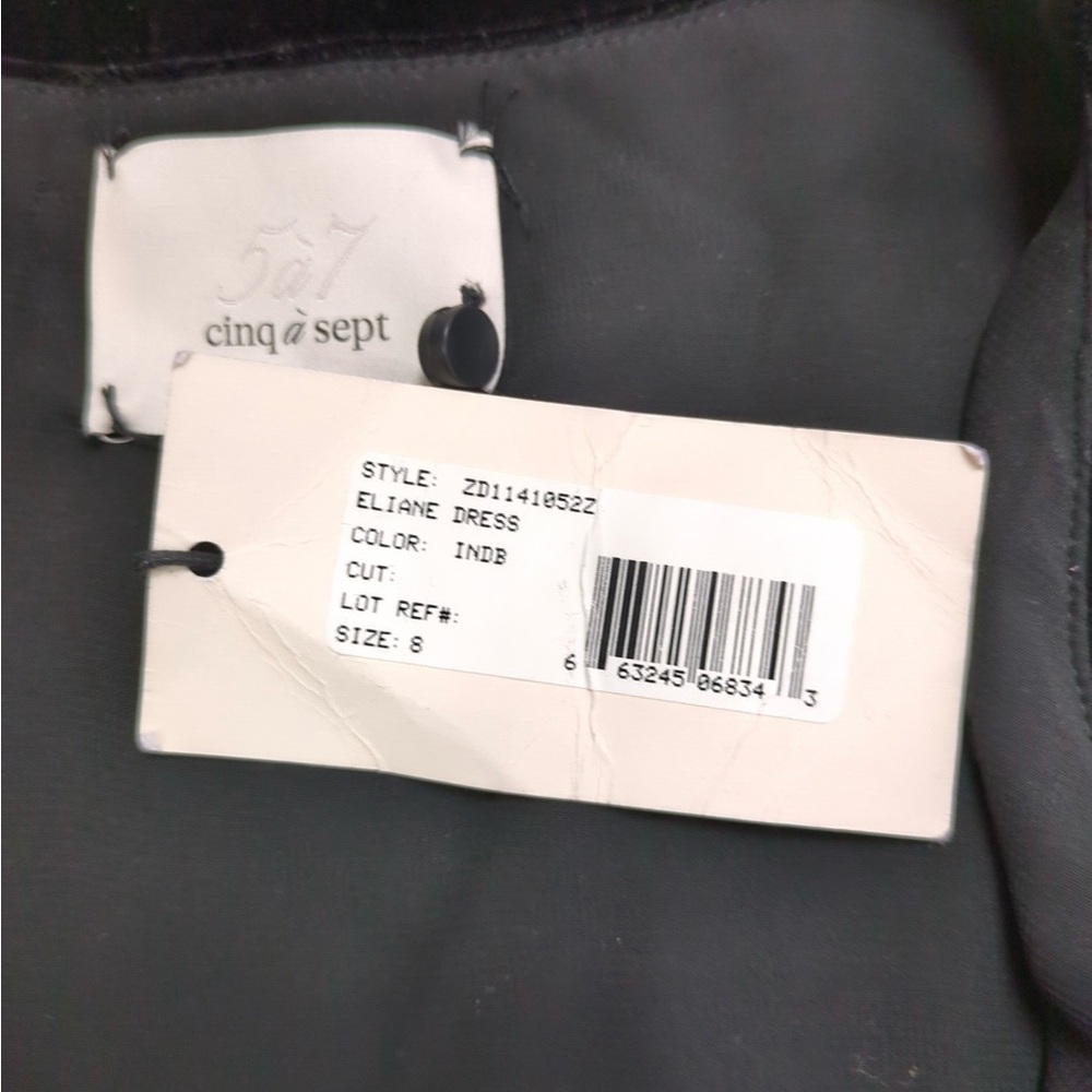 Cinq a Sept Velvet Shift Dress- w/ flaws - Picture 8 of 12